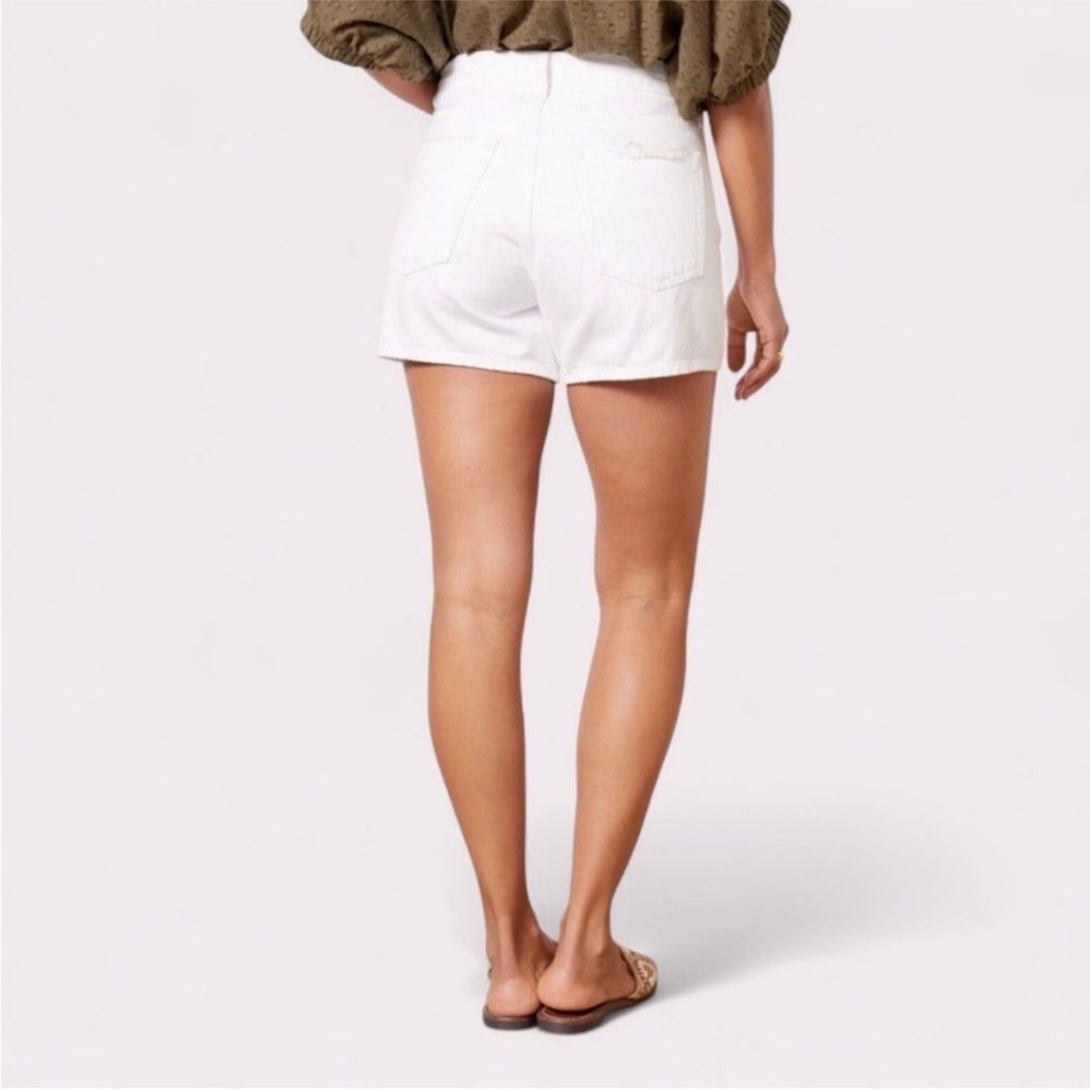Agolde Parker Long White Denim Jean Shorts Size 31 (12) New! - Picture 8 of 15